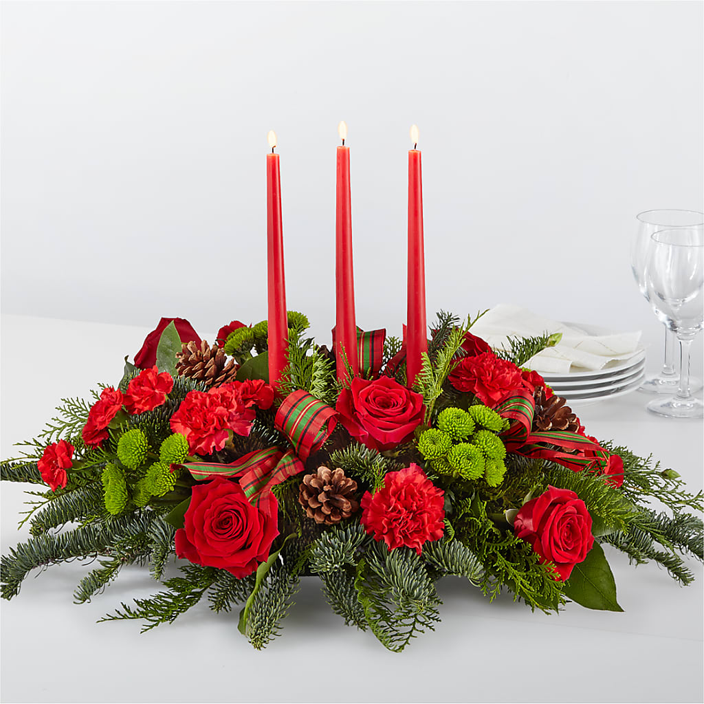 By the Candlelight Centerpiece – Midnight Flowers And Events Llc, Lillington NC