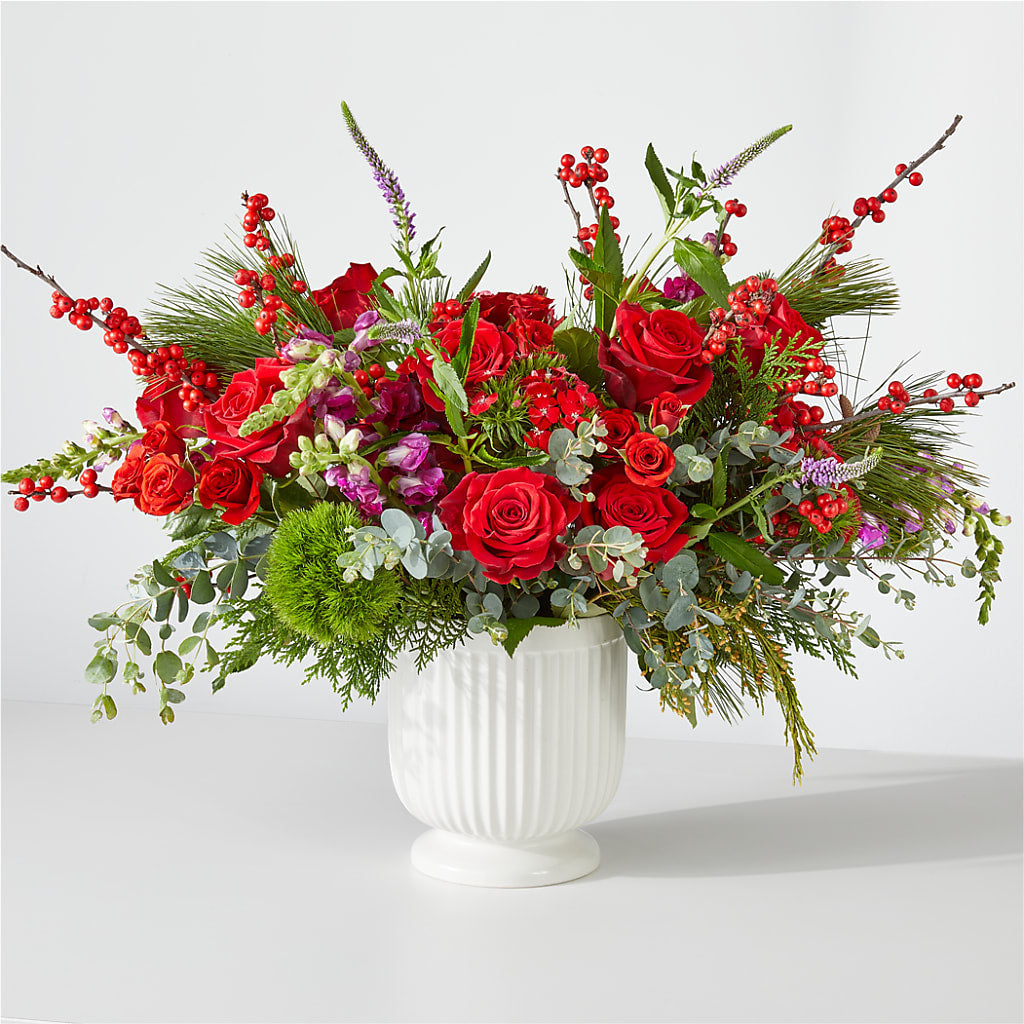 Big Red Bow Bouquet – Midnight Flowers And Events Llc, Lillington NC