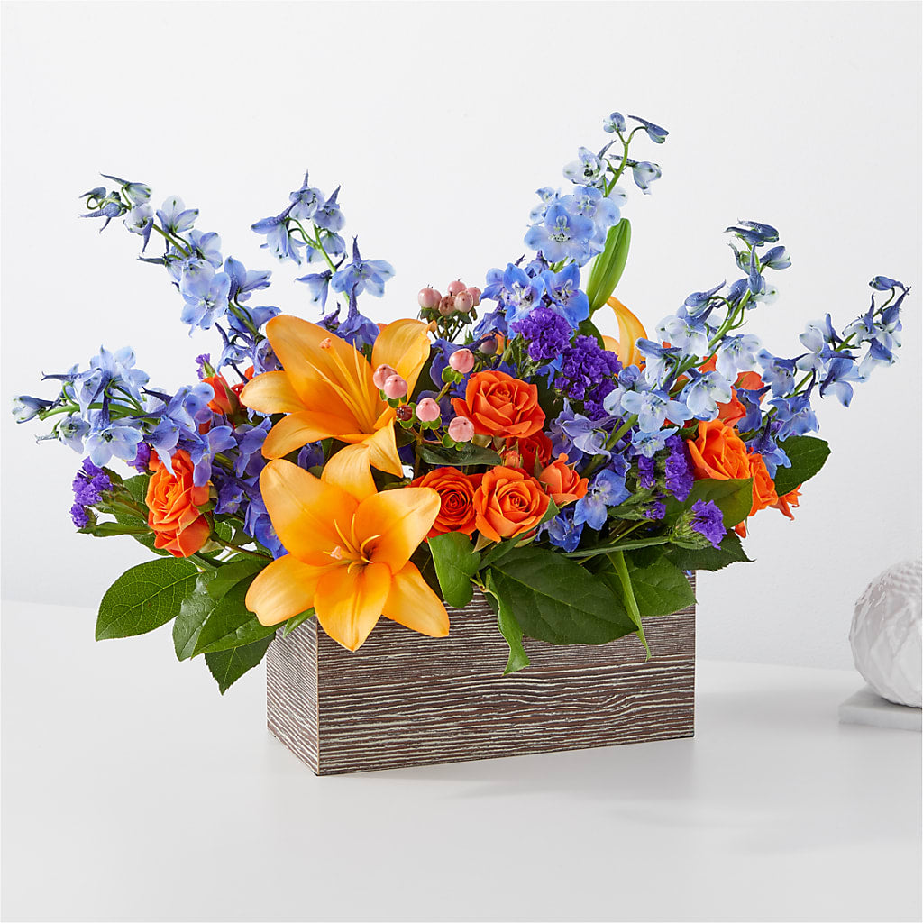 Radiant Citrus Box Bouquet – Midnight Flowers And Events Llc, Lillington NC