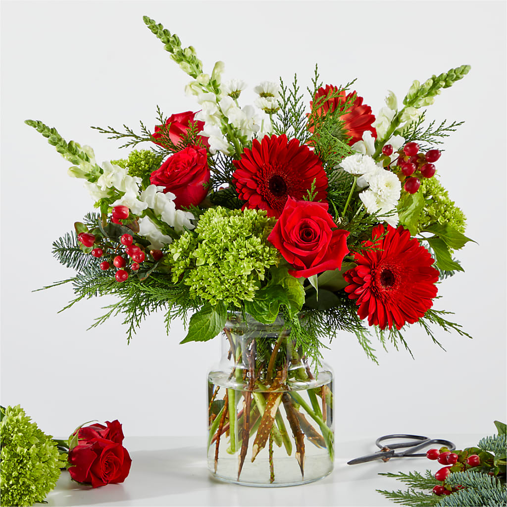 Merry Moment Bouquet – A Florist Original – Midnight Flowers And Events Llc, Lillington NC