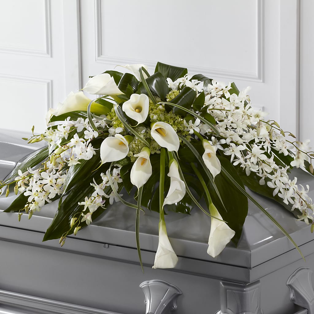 Angel Wings Casket Spray – Midnight Flowers And Events Llc, Lillington NC