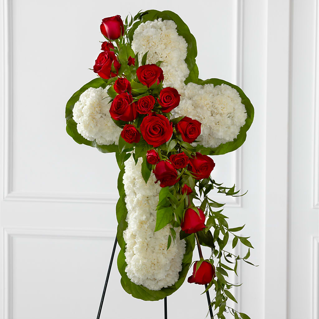 Floral Cross Easel – Midnight Flowers And Events Llc, Lillington NC
