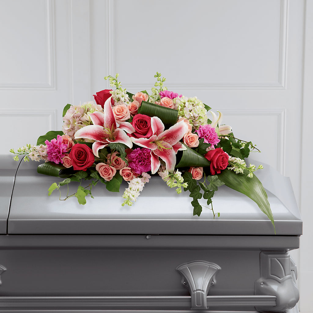 Splendid Grace Casket Spray – Midnight Flowers And Events Llc, Lillington NC