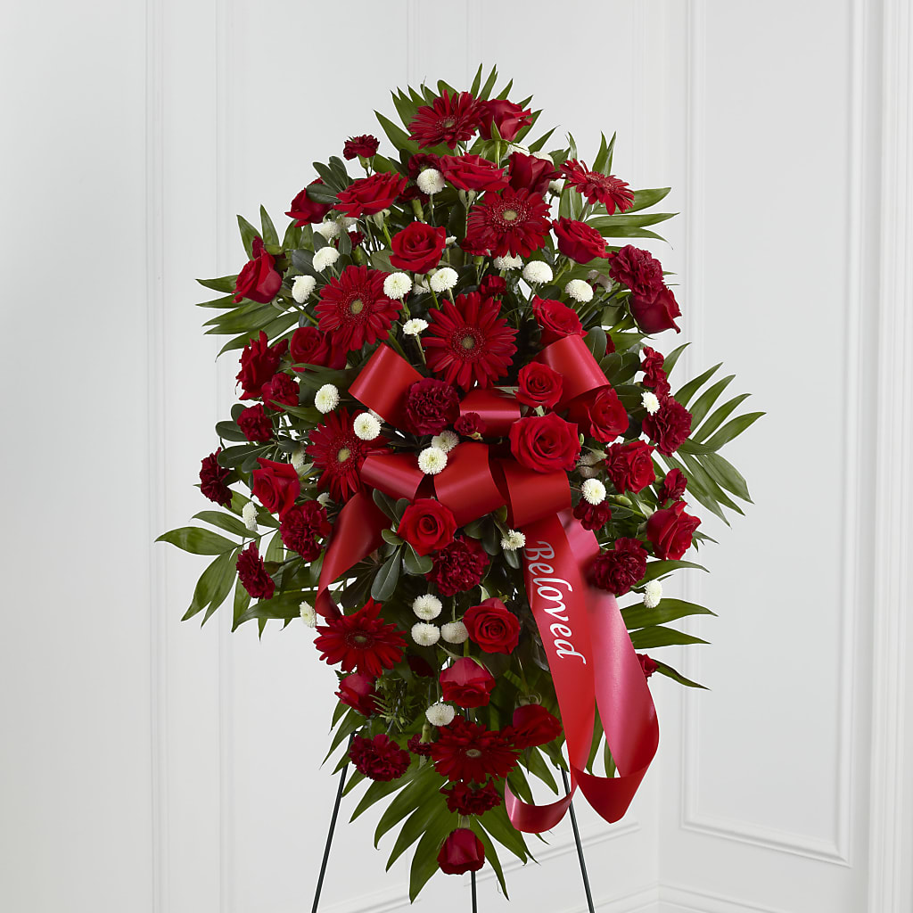 Treasured Memories Standing Spray – Midnight Flowers And Events Llc, Lillington NC