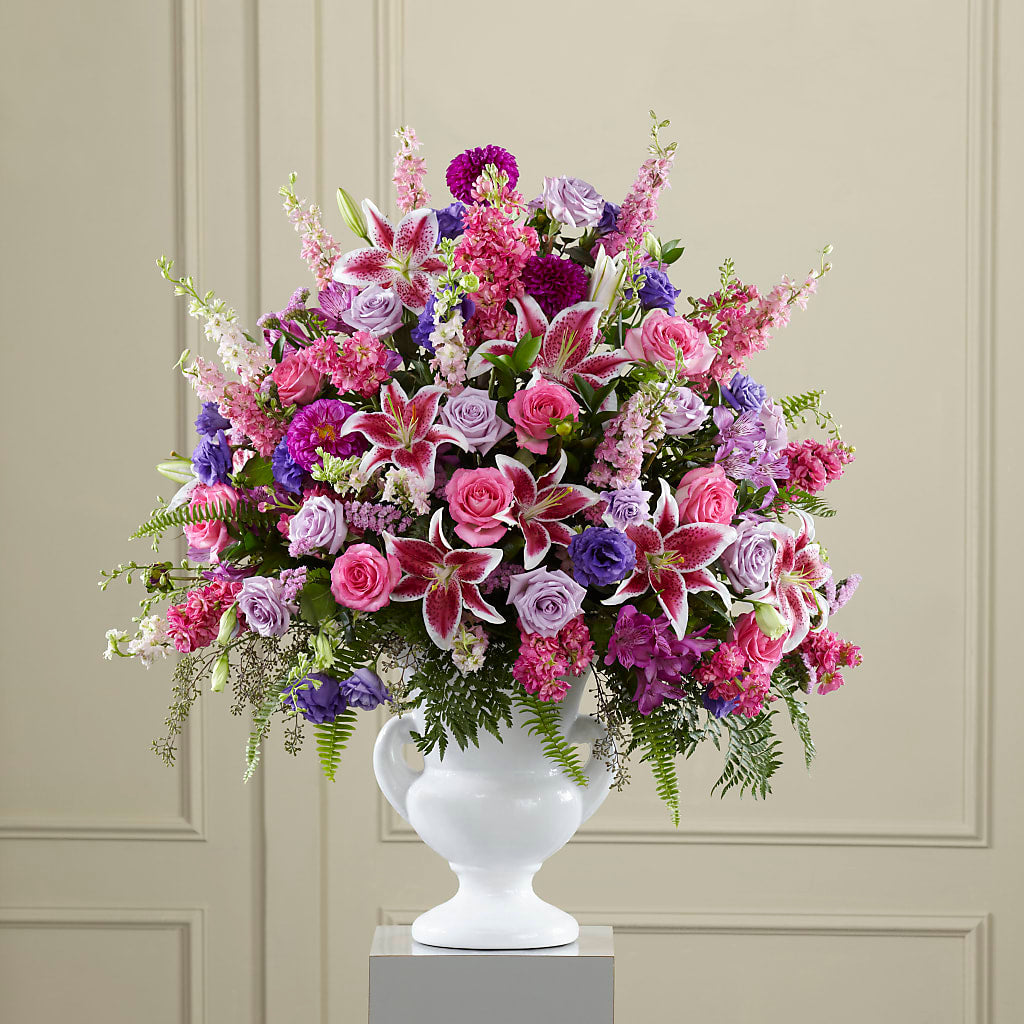 Peaceful Tribute Arrangement – Midnight Flowers And Events Llc, Lillington NC
