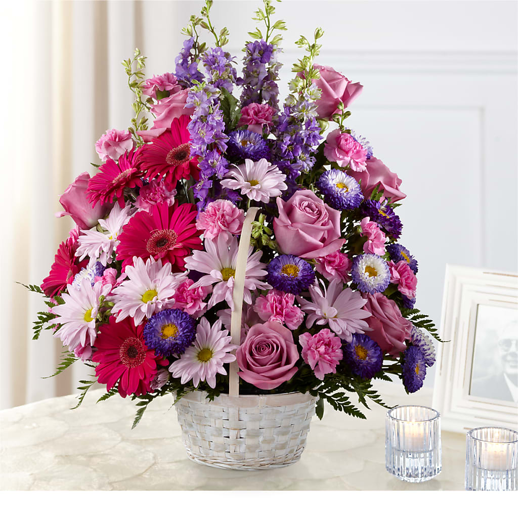 Pastel Peace Basket – Midnight Flowers And Events Llc, Lillington NC