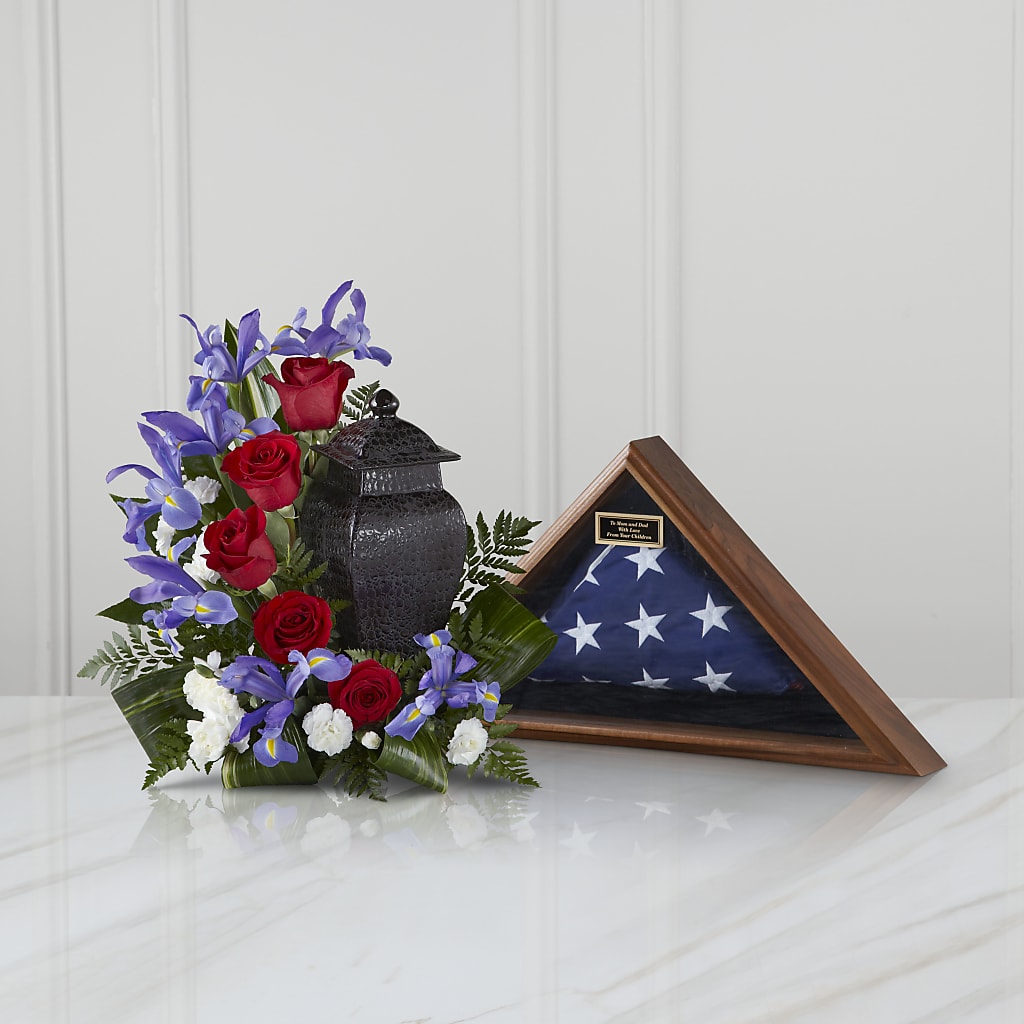 Patriotic Tribute Arrangement – Midnight Flowers And Events Llc, Lillington NC