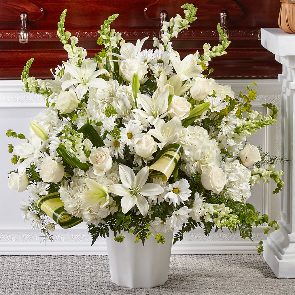 Thoughts of Tranquility Floor Basket – Midnight Flowers And Events Llc, Lillington NC