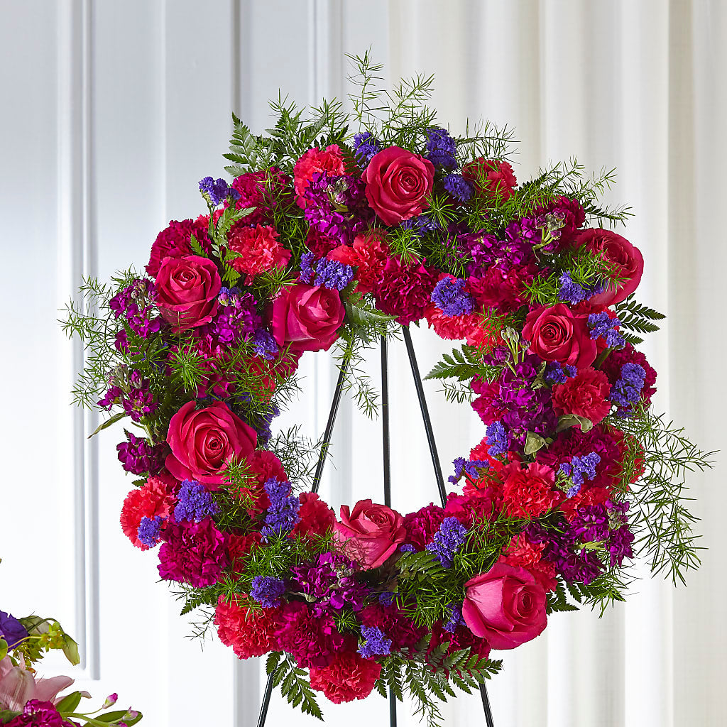 Calming Colors Wreath – Midnight Flowers And Events Llc, Lillington NC