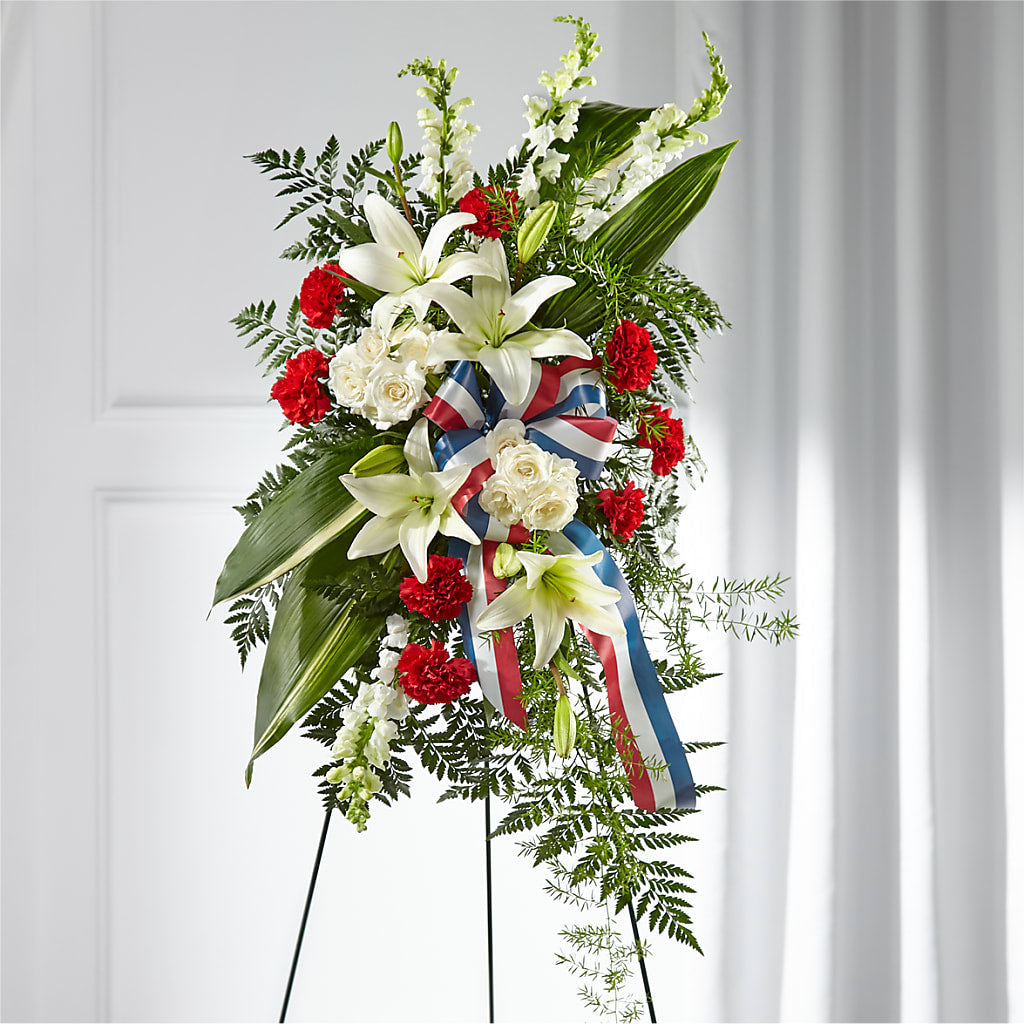 Stars of Life Standing Spray – Midnight Flowers And Events Llc, Lillington NC