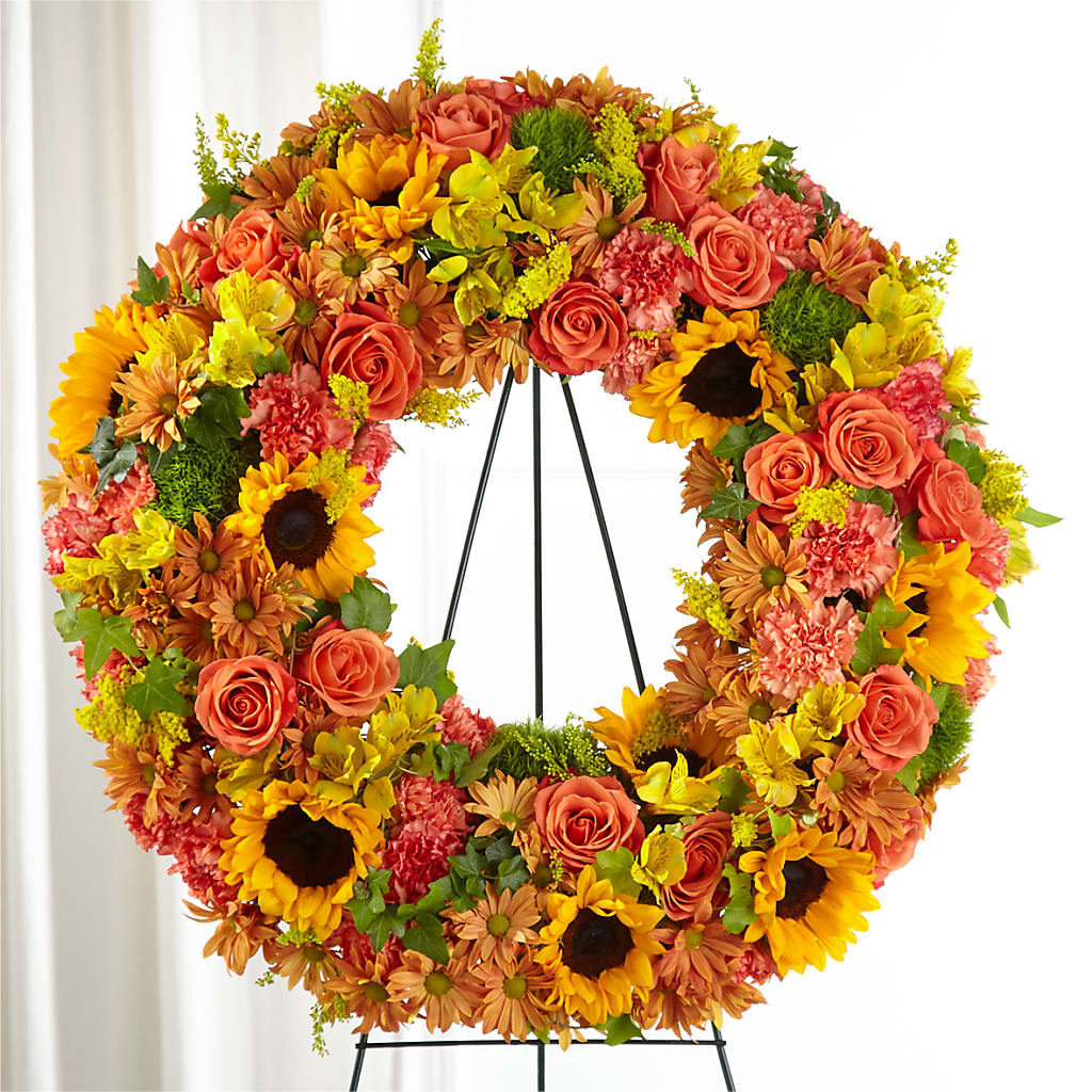Autumnal Memories Wreath (Standard) – Midnight Flowers And Events Llc, Lillington NC