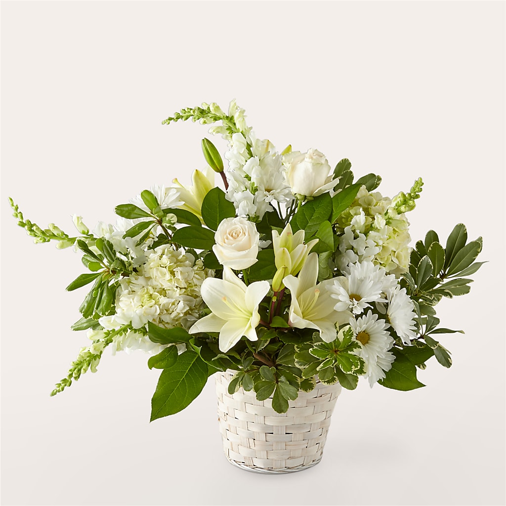 Ivory Elegance Floral Basket – Midnight Flowers And Events Llc, Lillington NC