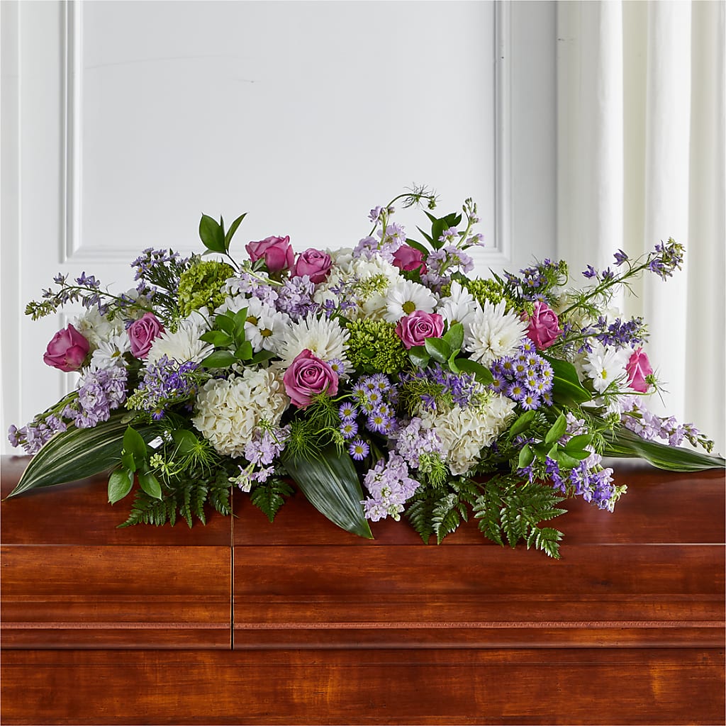 Meadows of Serenity Casket Spray – Midnight Flowers And Events Llc, Lillington NC