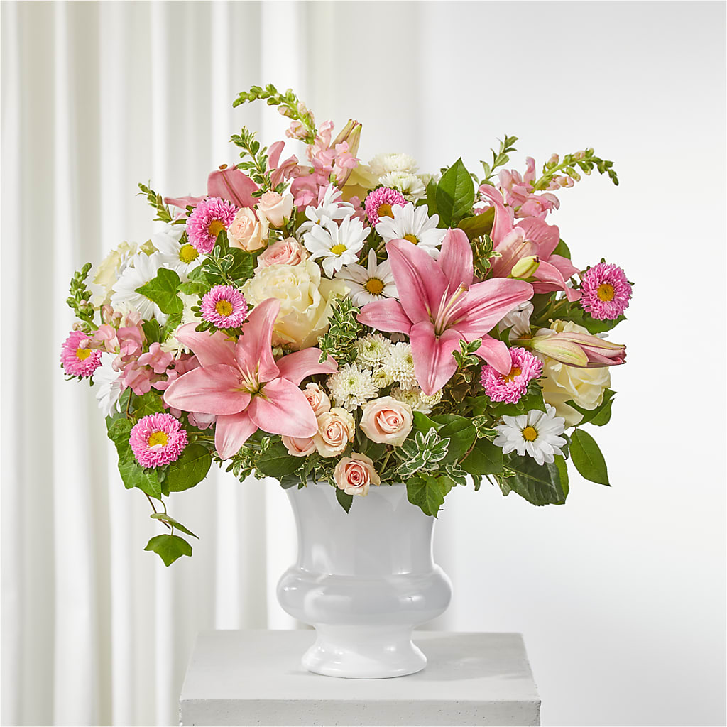Empathetic Blooms Urn Arrangement – Midnight Flowers And Events Llc, Lillington NC