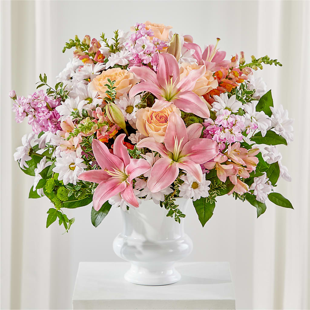Heartfelt Gesture Urn Arrangement – Midnight Flowers And Events Llc, Lillington NC