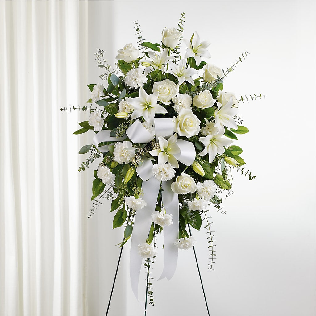 With Care Standing Spray – Midnight Flowers And Events Llc, Lillington NC
