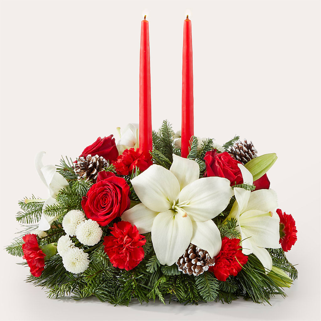 Seasonal Festivities Centerpiece – Midnight Flowers And Events Llc, Lillington NC