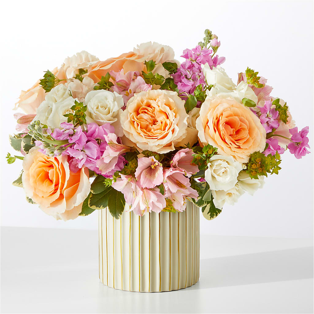 Paradise Bouquet with Ivory Vase – Midnight Flowers And Events Llc, Lillington NC