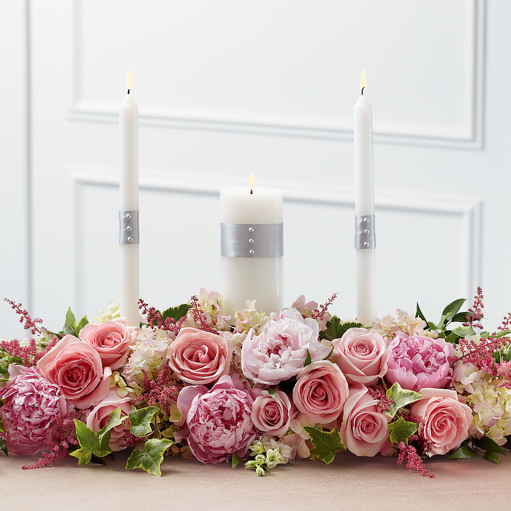 Worldwide Romance Unity Candle Arrangement – Midnight Flowers And Events Llc, Lillington NC