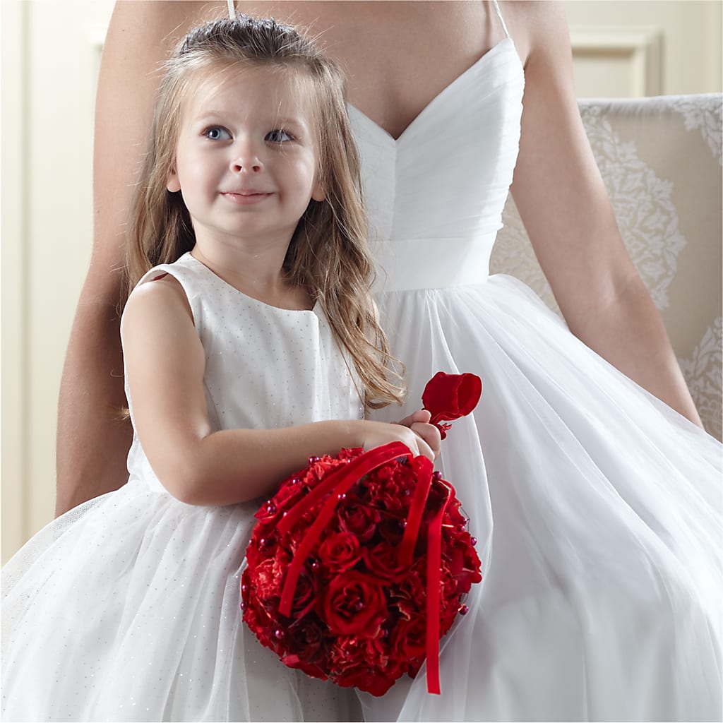 Pure at Heart Flower Girl Arrangement – Midnight Flowers And Events Llc, Lillington NC