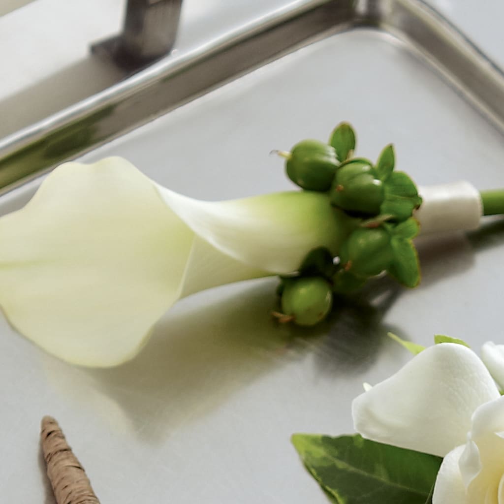 White Calla Boutonniere – Midnight Flowers And Events Llc, Lillington NC