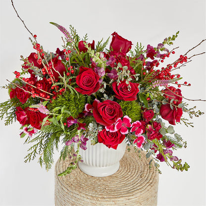 Big Red Bow Bouquet –  Midnight Flowers And Events Llc, Lillington NC