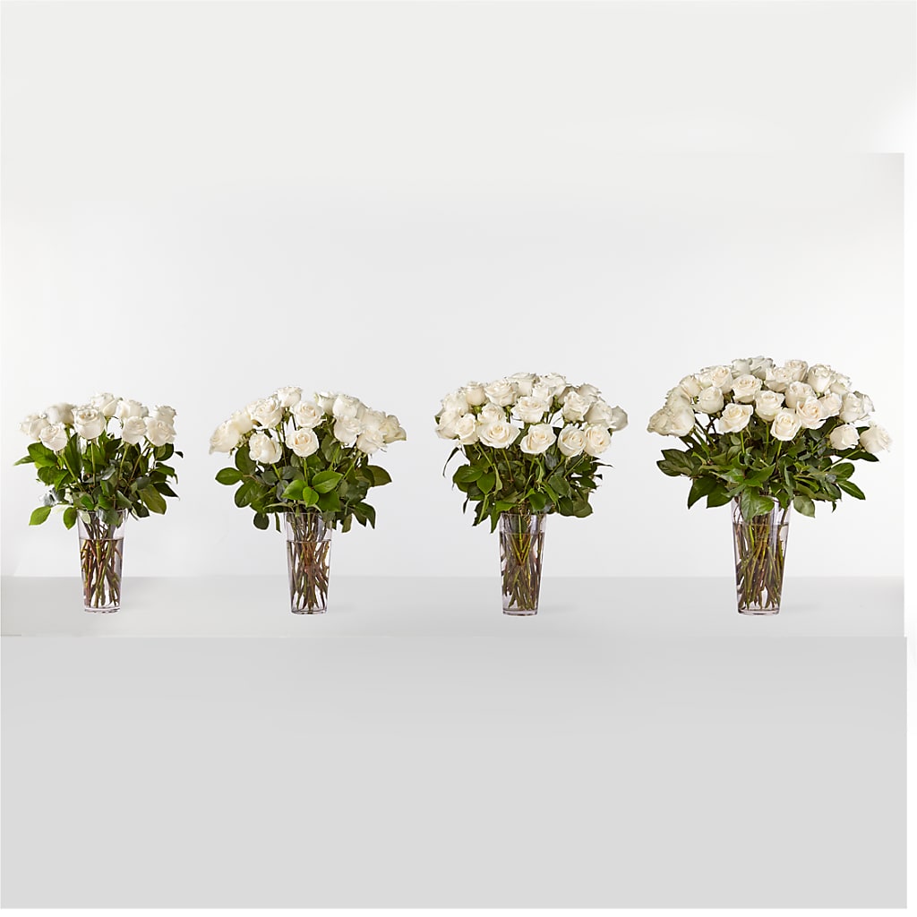Long Stem White Rose Bouquet –  Midnight Flowers And Events Llc, Lillington NC