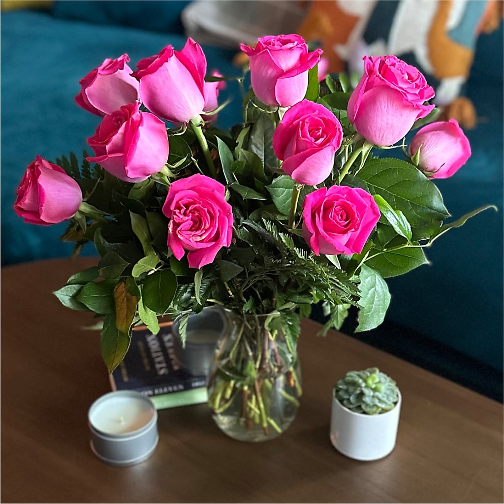 Long Stem Pink Rose Bouquet –  Midnight Flowers And Events Llc, Lillington NC
