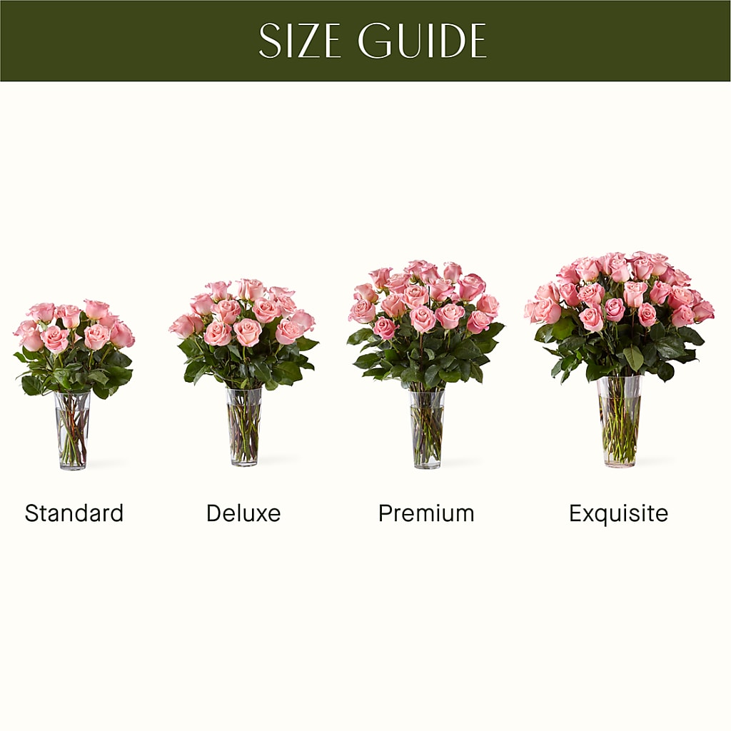 Long Stem Pink Rose Bouquet –  Midnight Flowers And Events Llc, Lillington NC