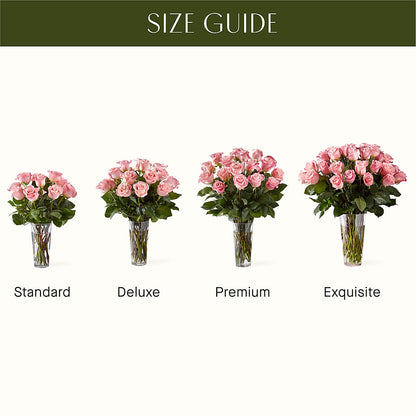 Long Stem Pink Rose Bouquet –  Midnight Flowers And Events Llc, Lillington NC