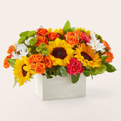 Sun-drenched Blooms Box Bouquet –  Midnight Flowers And Events Llc, Lillington NC