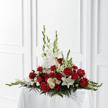 Crimson & White Arrangement –  Midnight Flowers And Events Llc, Lillington NC