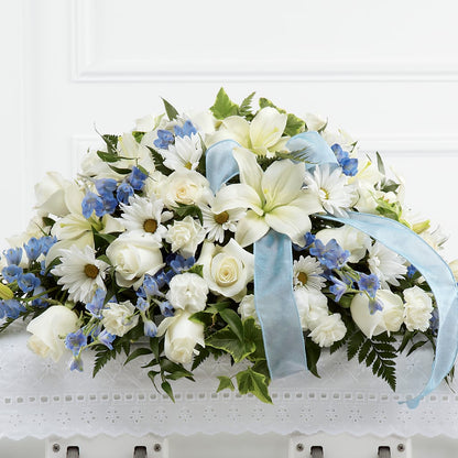 Tender Treasure Casket Spray –  Midnight Flowers And Events Llc, Lillington NC