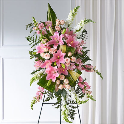 Elegant Embrace Standing Spray –  Midnight Flowers And Events Llc, Lillington NC