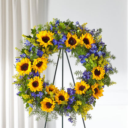 Bright Rays Wreath –  Midnight Flowers And Events Llc, Lillington NC