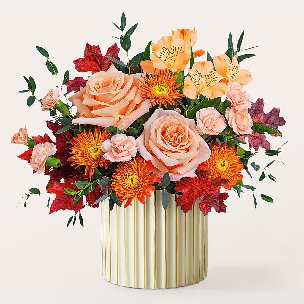Spiced Latte Bouquet with Ivory Vase –  Midnight Flowers And Events Llc, Lillington NC