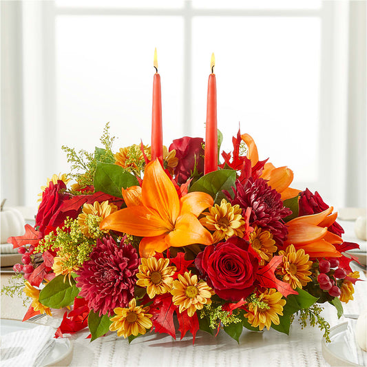 Autumn's Embrace Centerpiece –  Midnight Flowers And Events Llc, Lillington NC