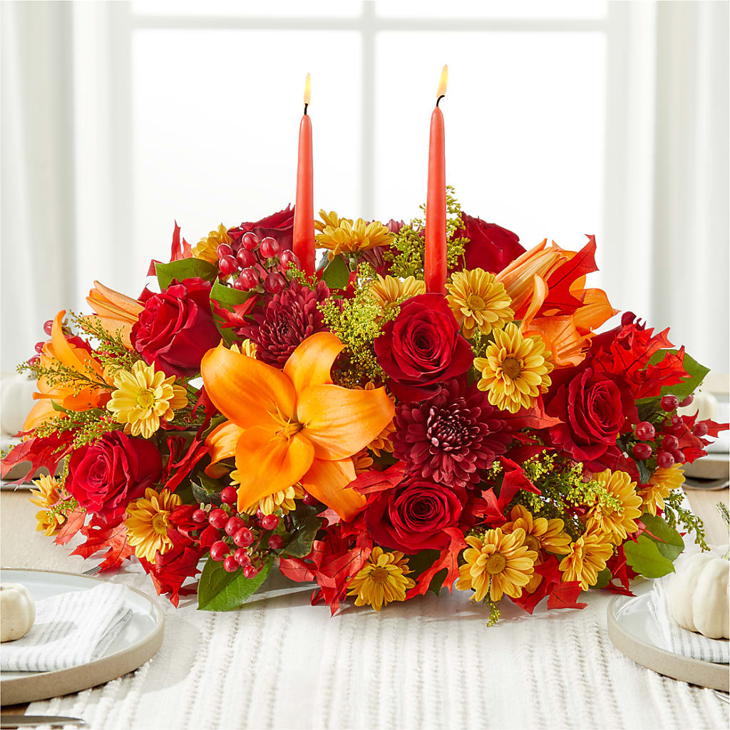 Autumn's Embrace Centerpiece –  Midnight Flowers And Events Llc, Lillington NC