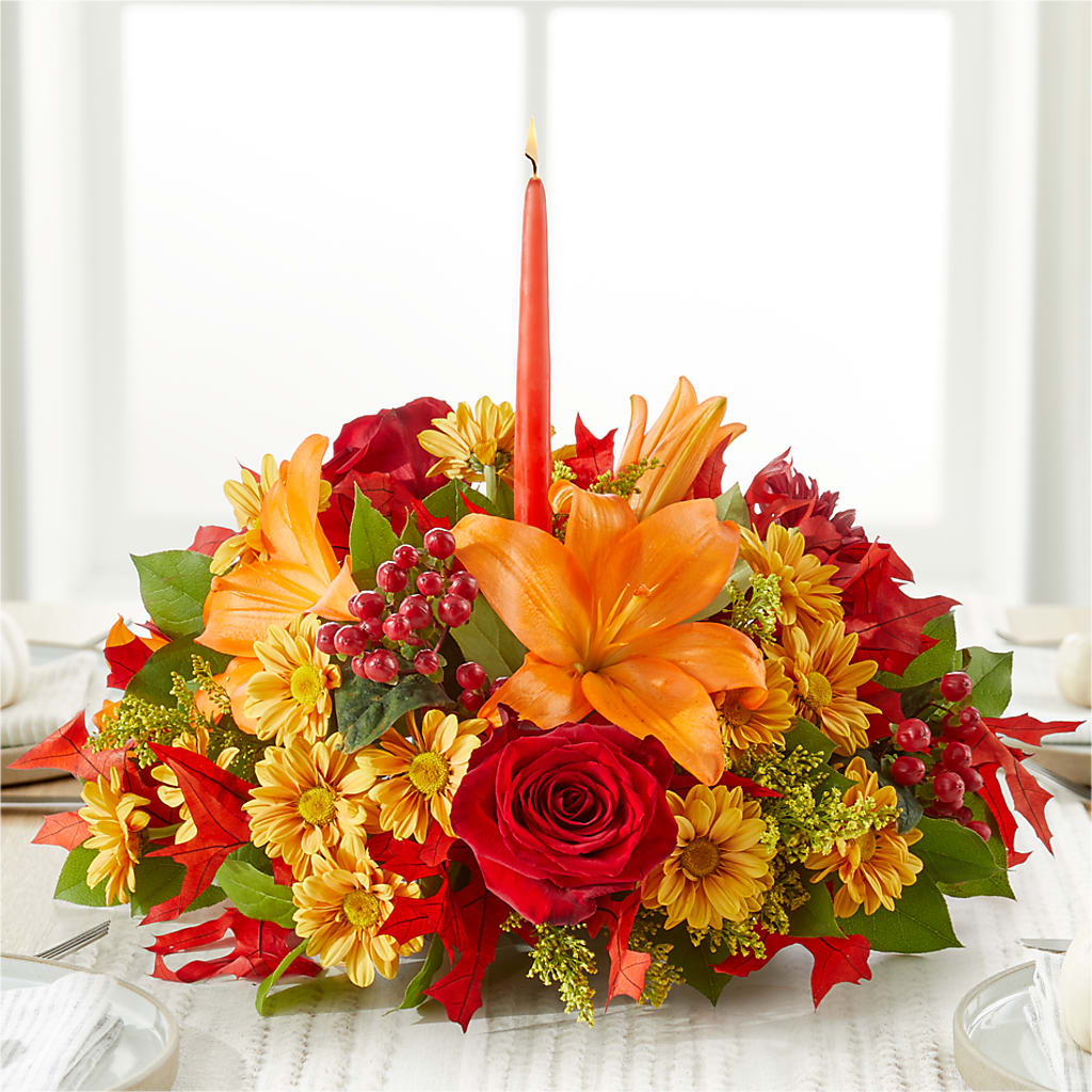 Autumn's Embrace Centerpiece –  Midnight Flowers And Events Llc, Lillington NC