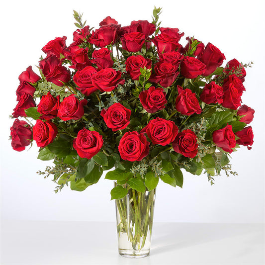 Forever Yours Fifty Stem Red Rose Bouquet –  Midnight Flowers And Events Llc, Lillington NC