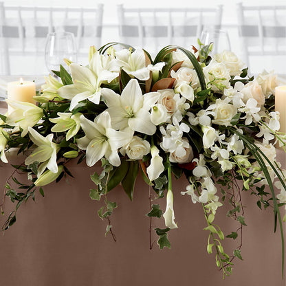 White Linen Arrangement –  Midnight Flowers And Events Llc, Lillington NC